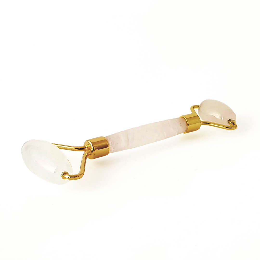 rodillo masajeador facial cuarzo cristal