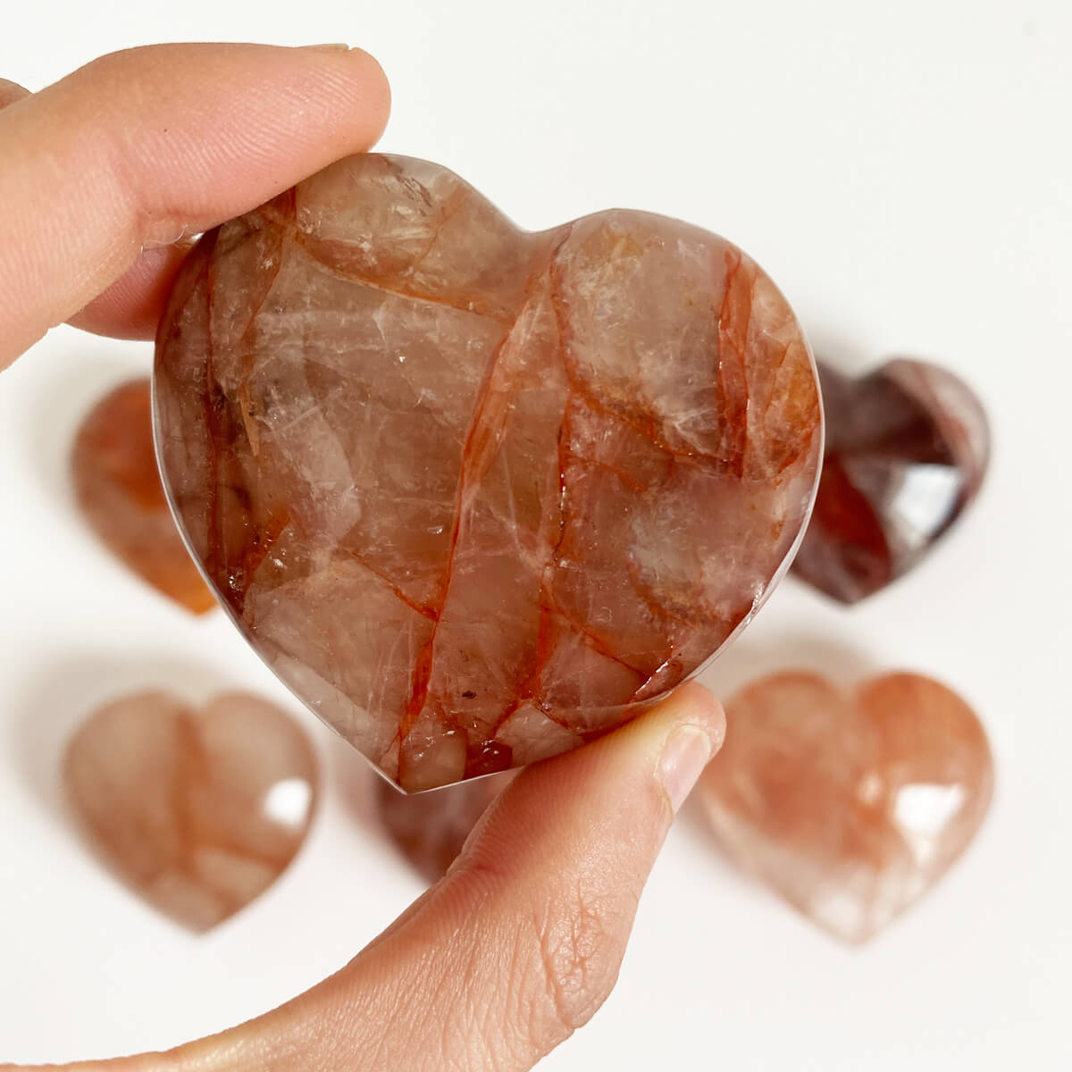 Corazón de cuarzo hematoide