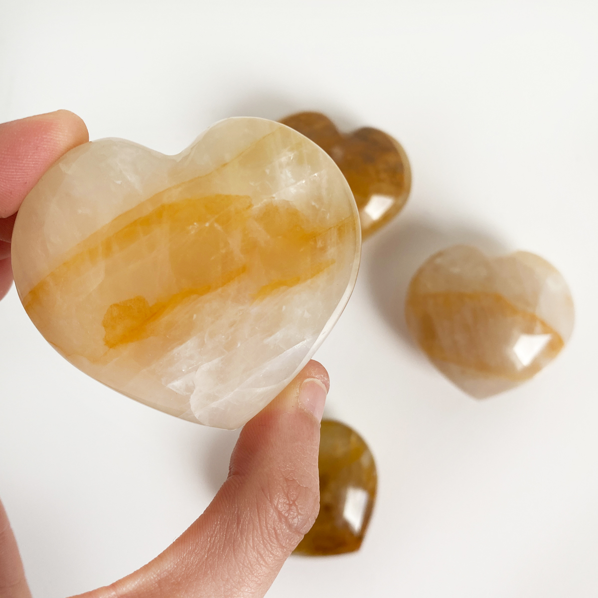 Corazón de cuarzo sanador grande