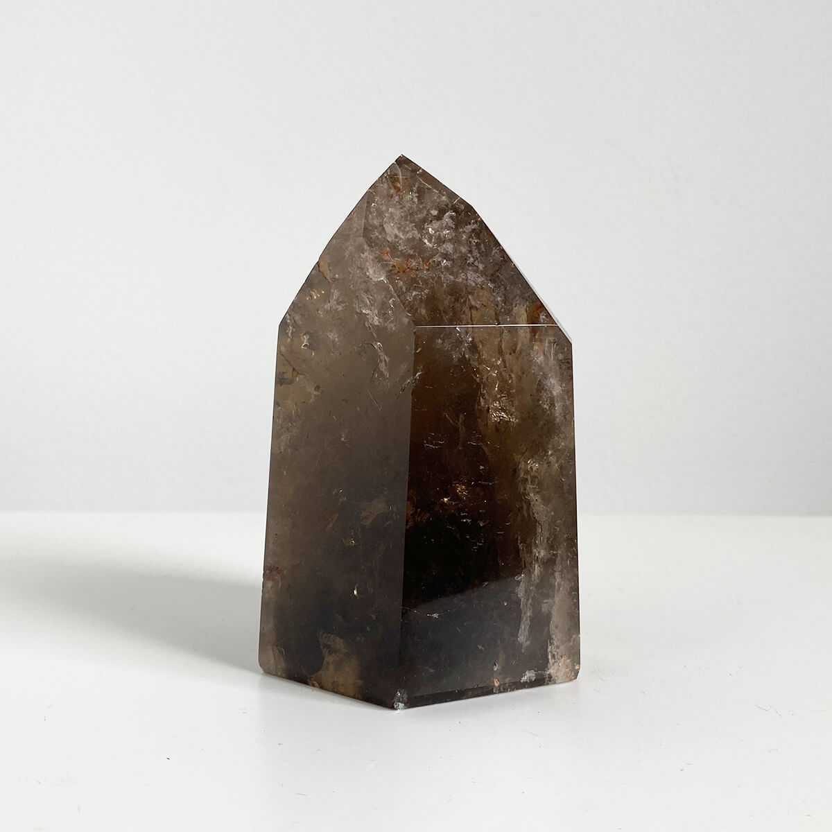 Punta de cuarzo ahumado mediana