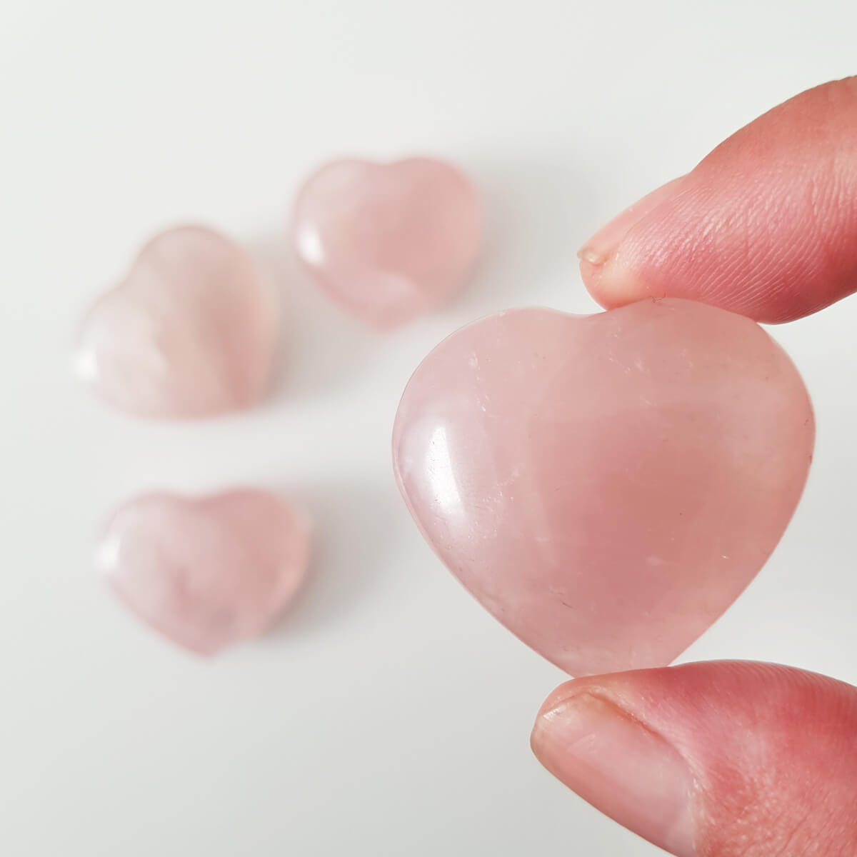 corazón cuarzo rosa pequeño