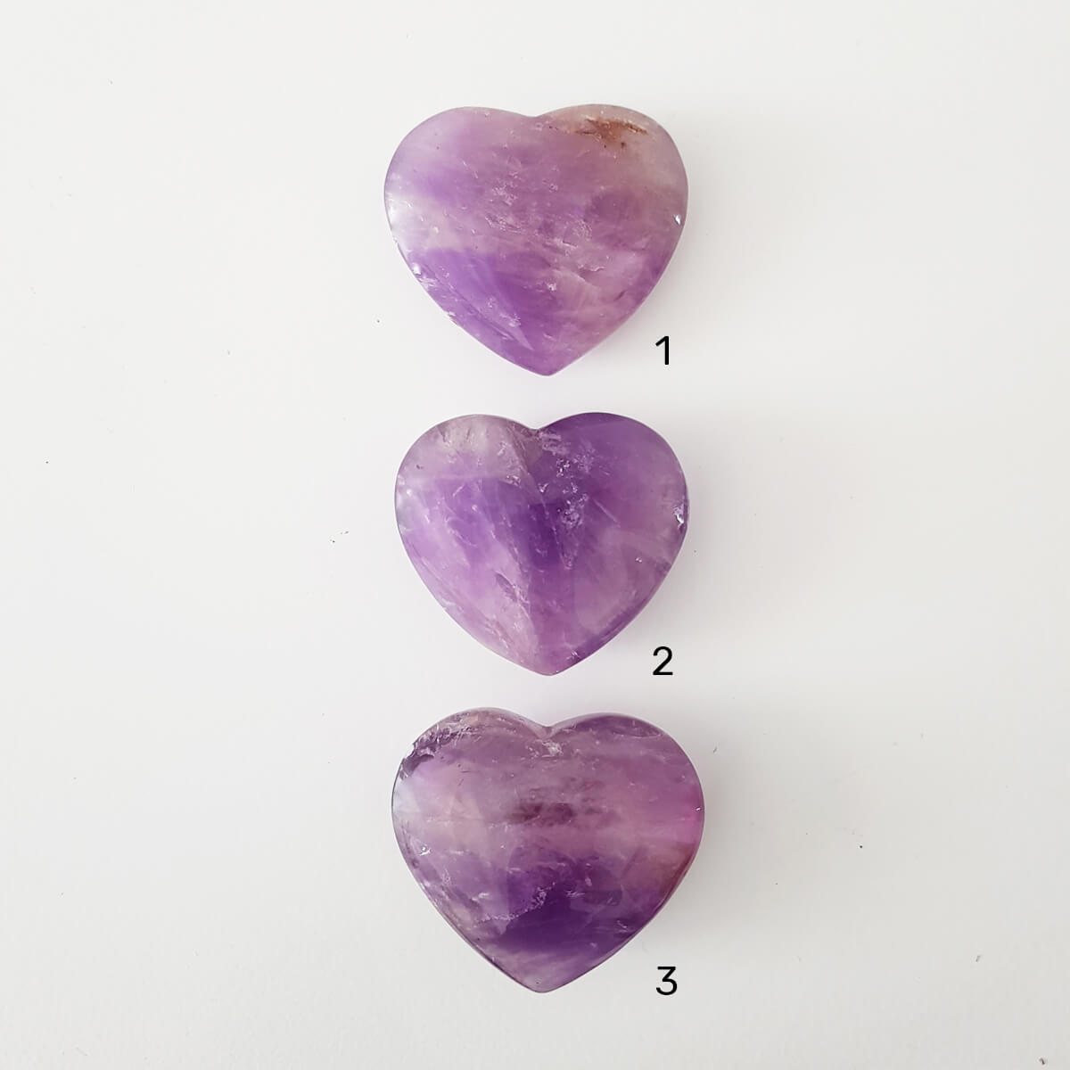 corazón de amatista