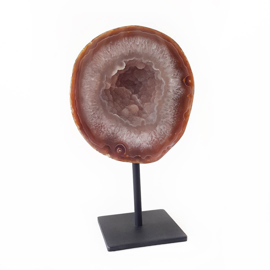 geoda de ágata marrón