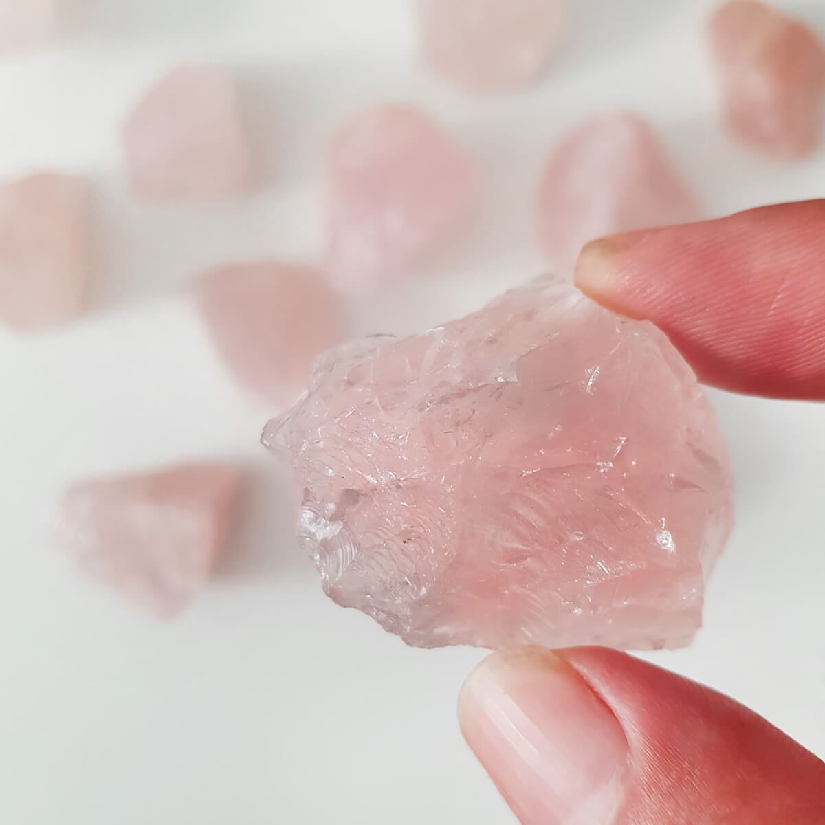 masivo cuarzo rosa pequeño