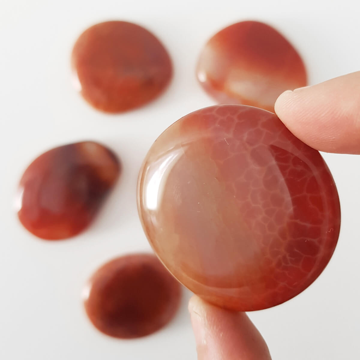 rodado de ágata carneola fuego