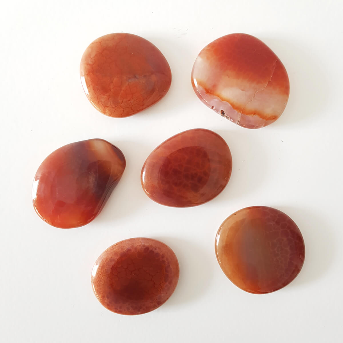 rodado de ágata carneola