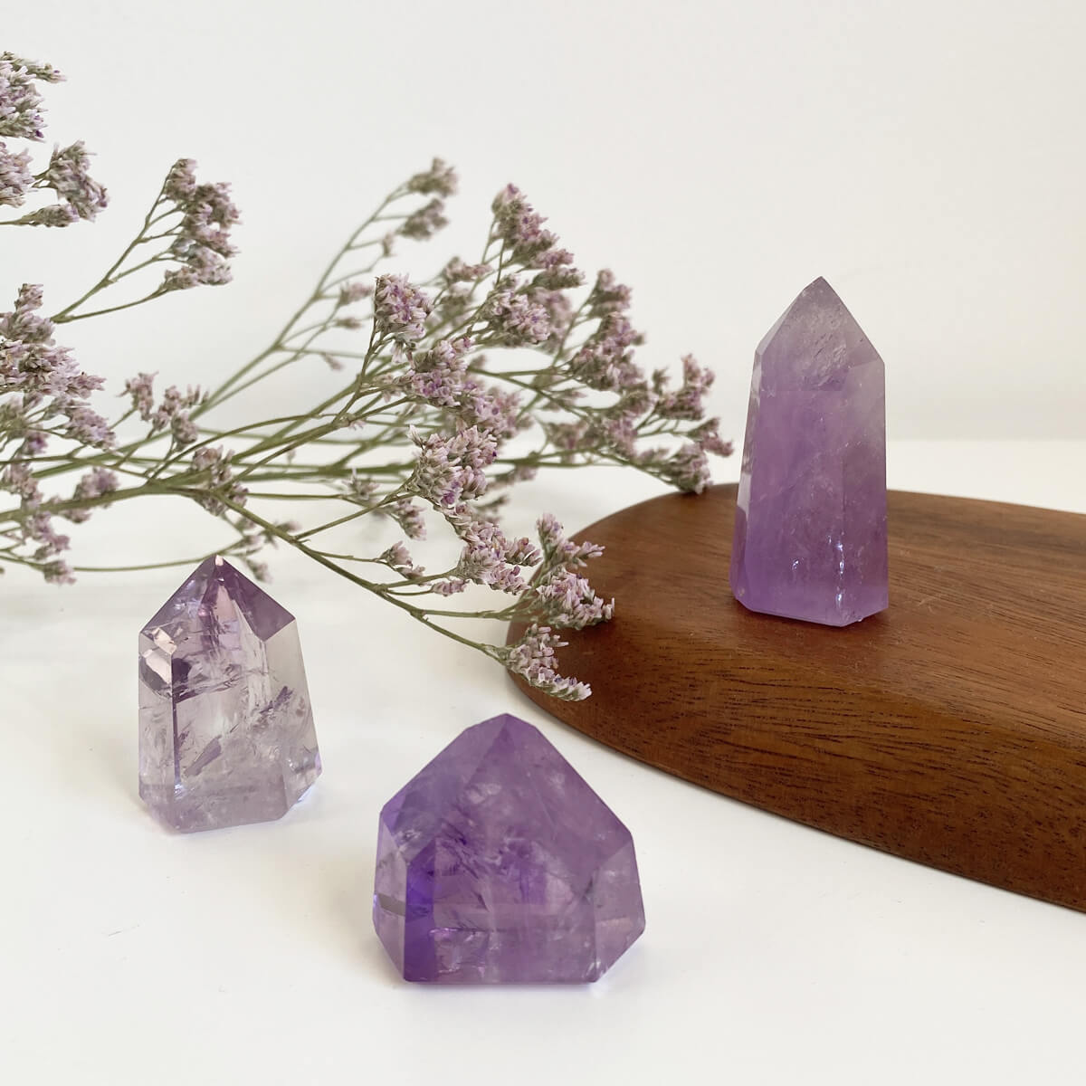 punta de amatista extra pequeña