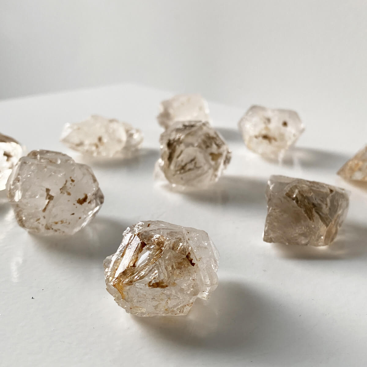 cuarzo cristal con calcita