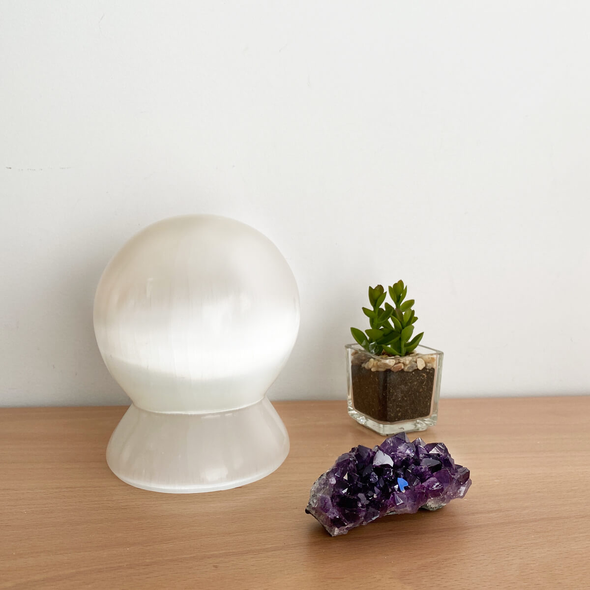 lámpara de selenita esfera