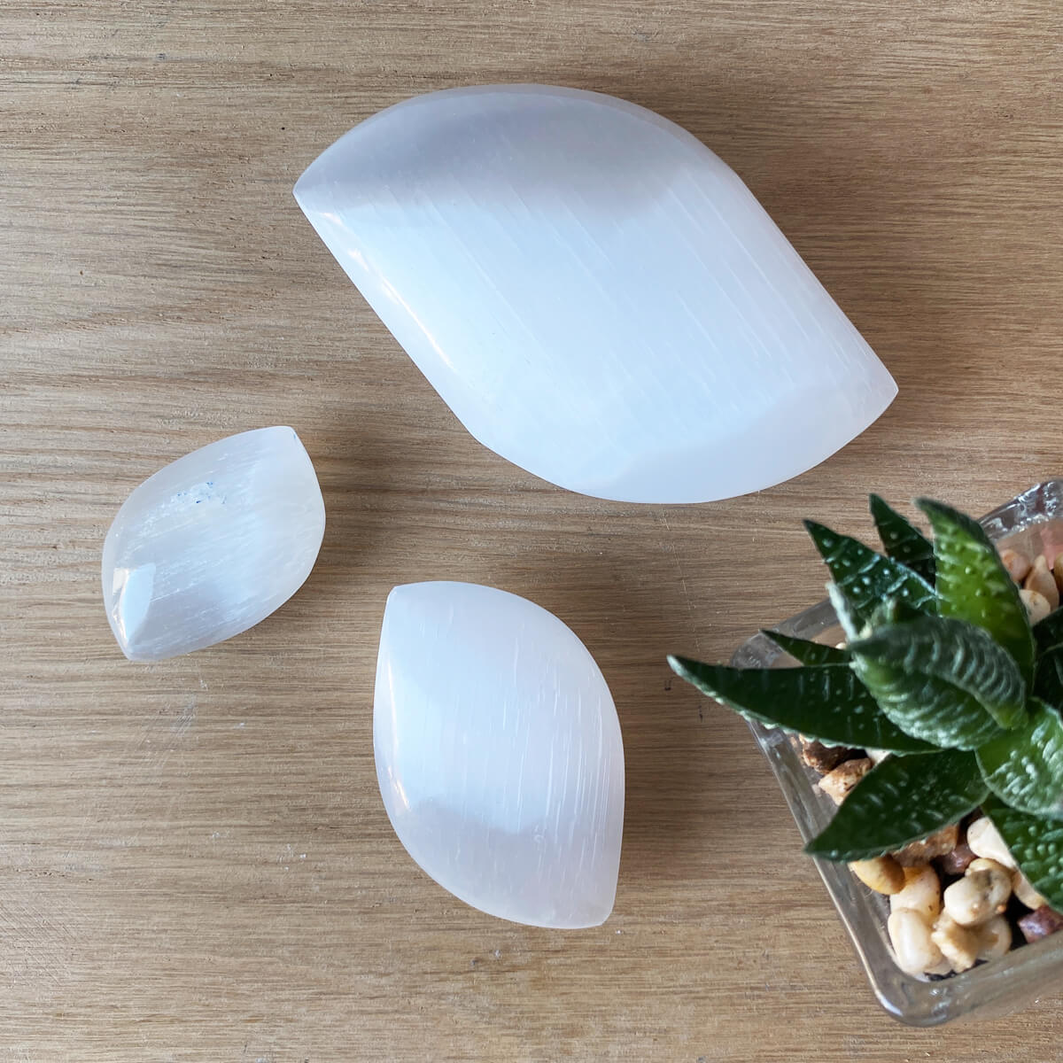 selenita en forma de hoja