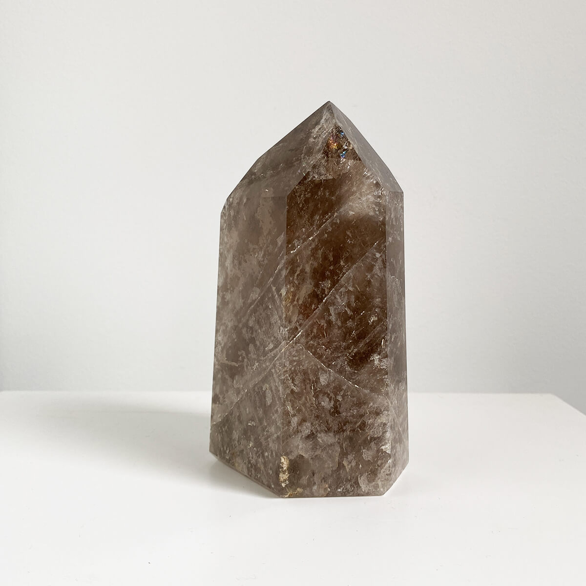 Punta de cuarzo ahumado grande 2