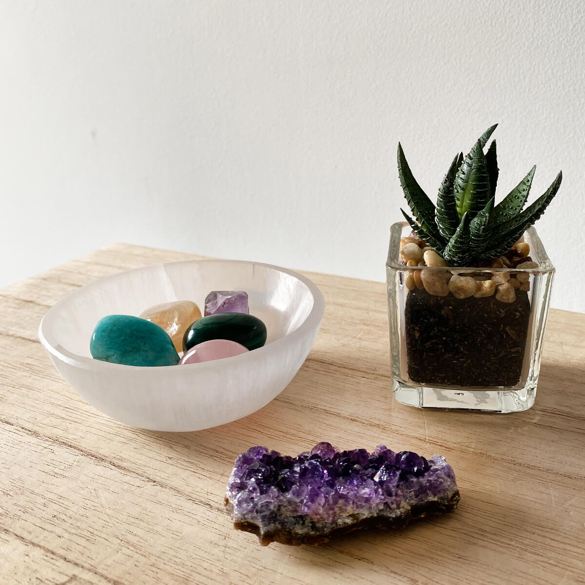 bol de selenita redondo pequeño