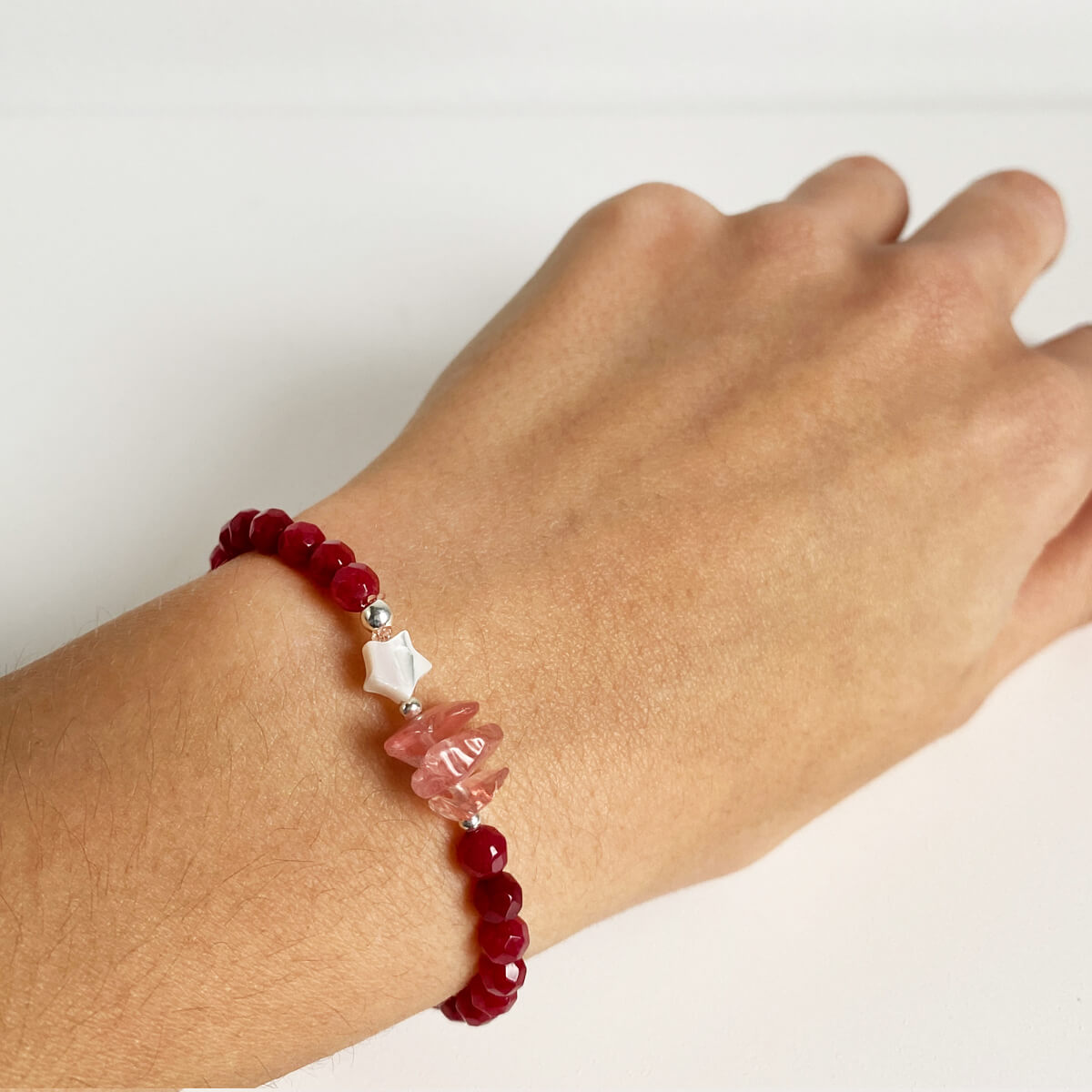 pulsera elástica de ágata rubí 2