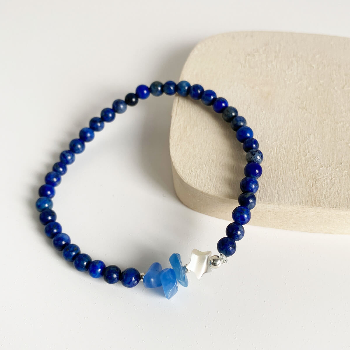pulsera elástica de lapislázuli
