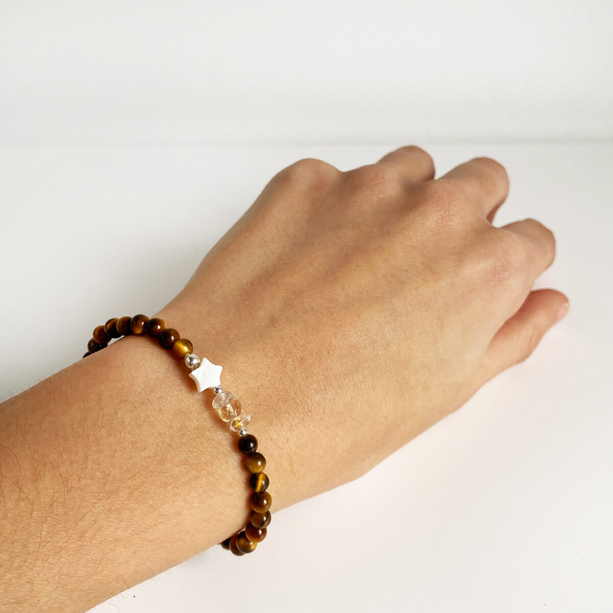 pulsera elástica de ojo de tigre 2