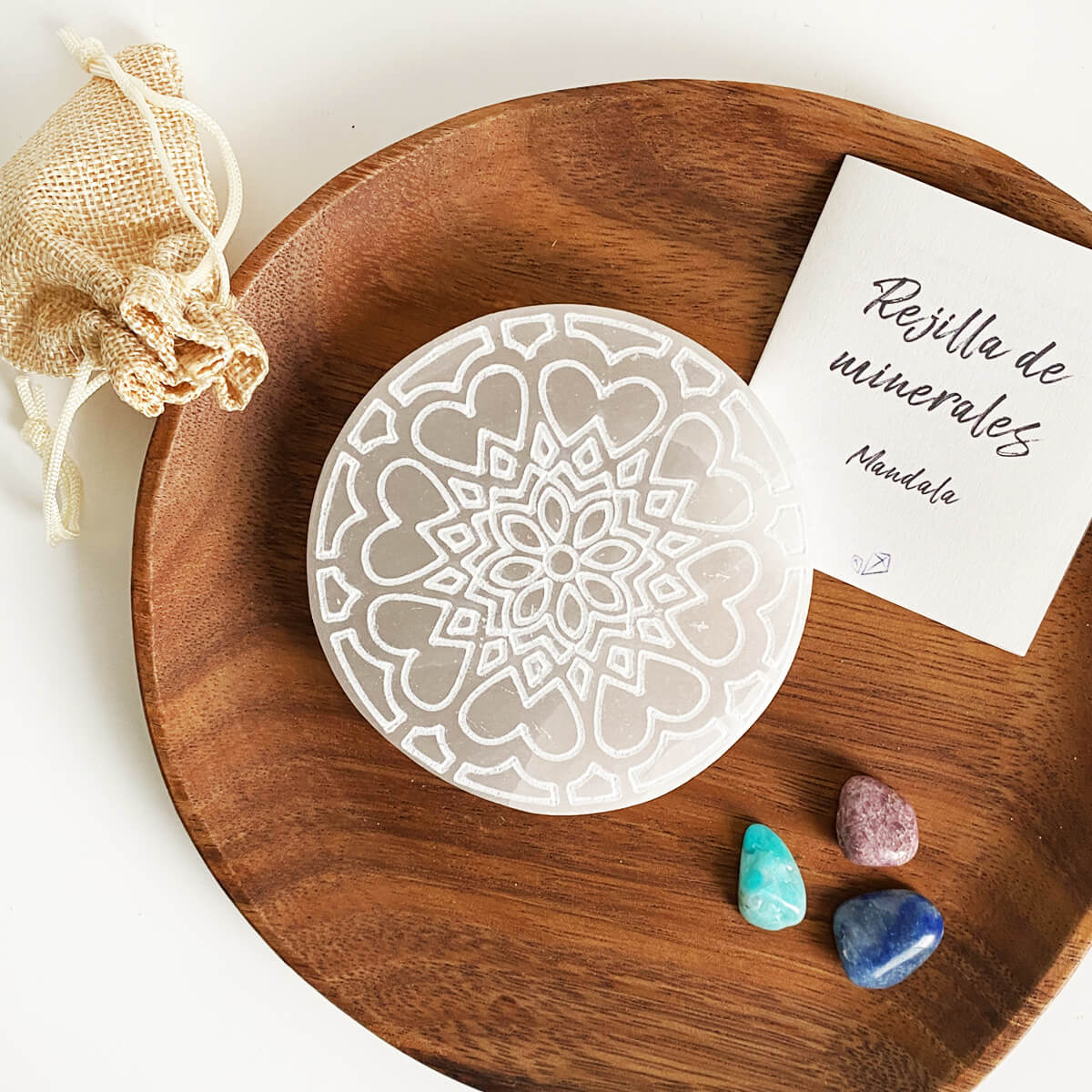 rejilla energética mandala selenita