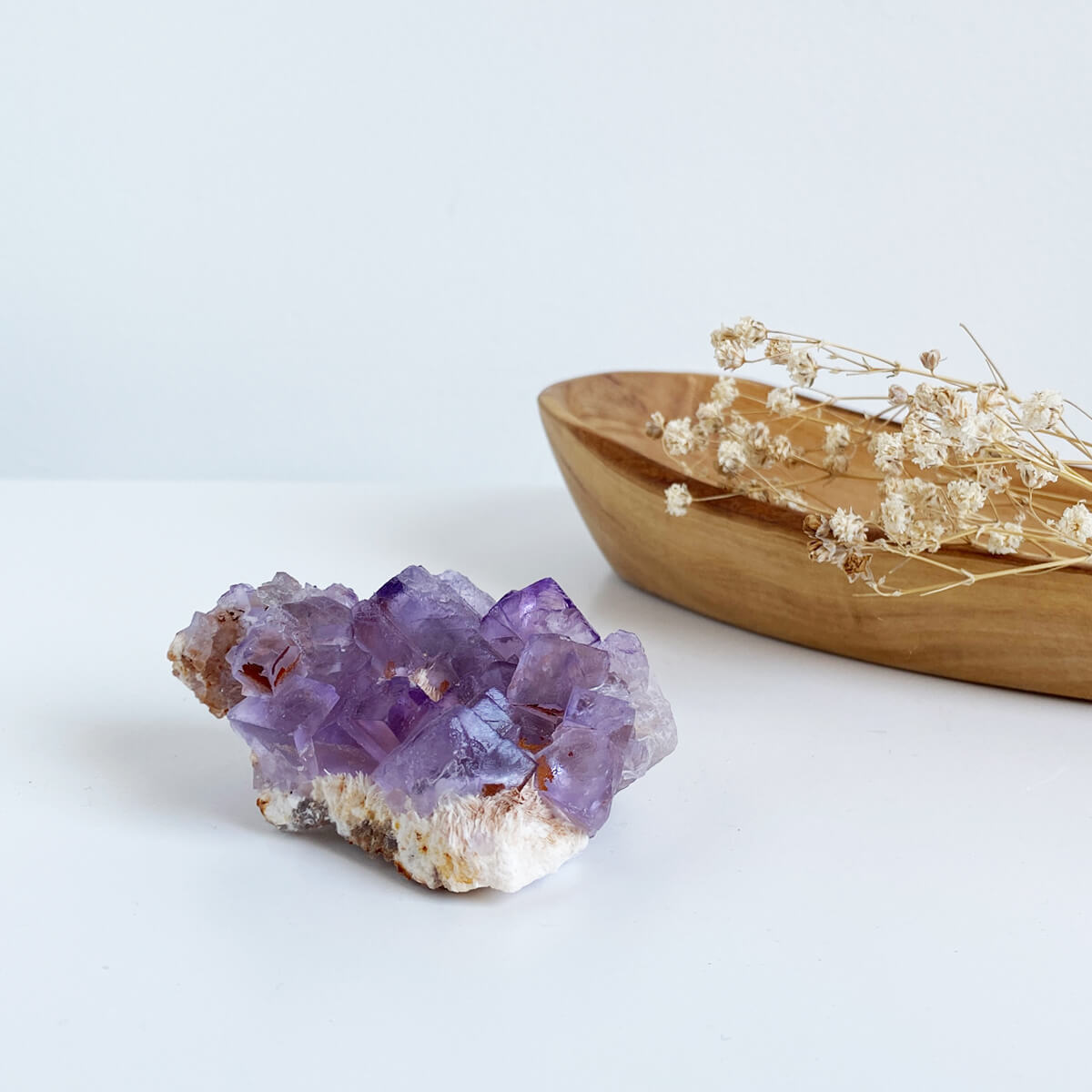 drusa de fluorita morada