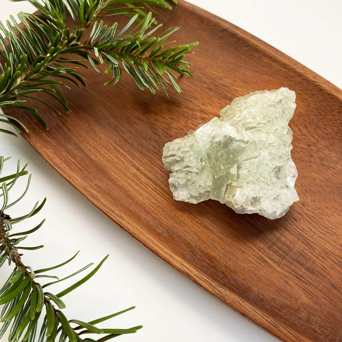 drusa de fluorita verde claro