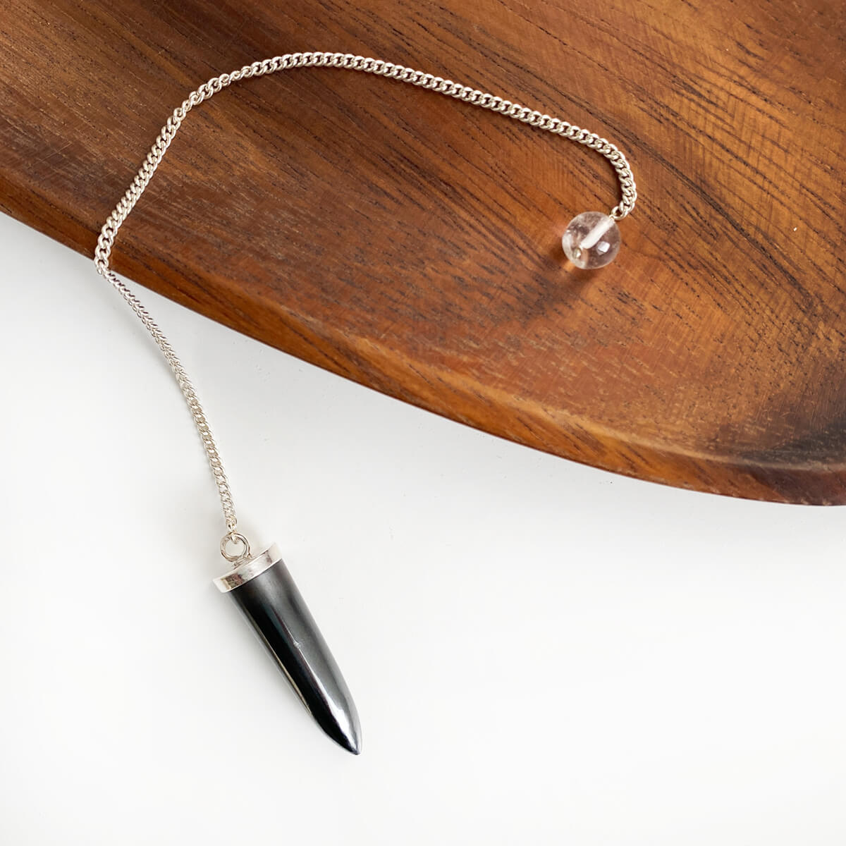 péndulo de hematite cadena