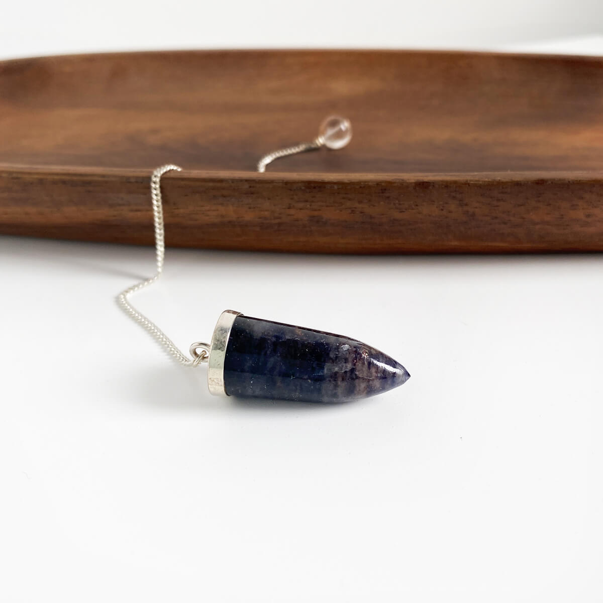 péndulo de iolita cadena