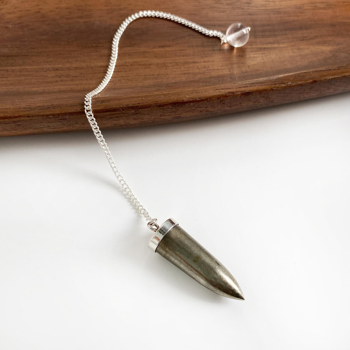 péndulo de pirita cadena