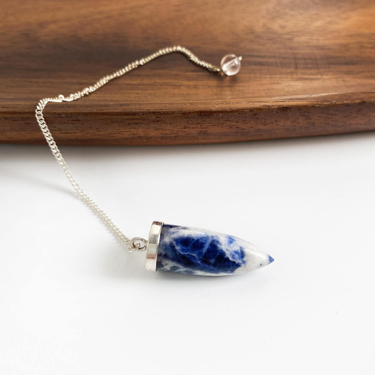 péndulo de sodalita cadena