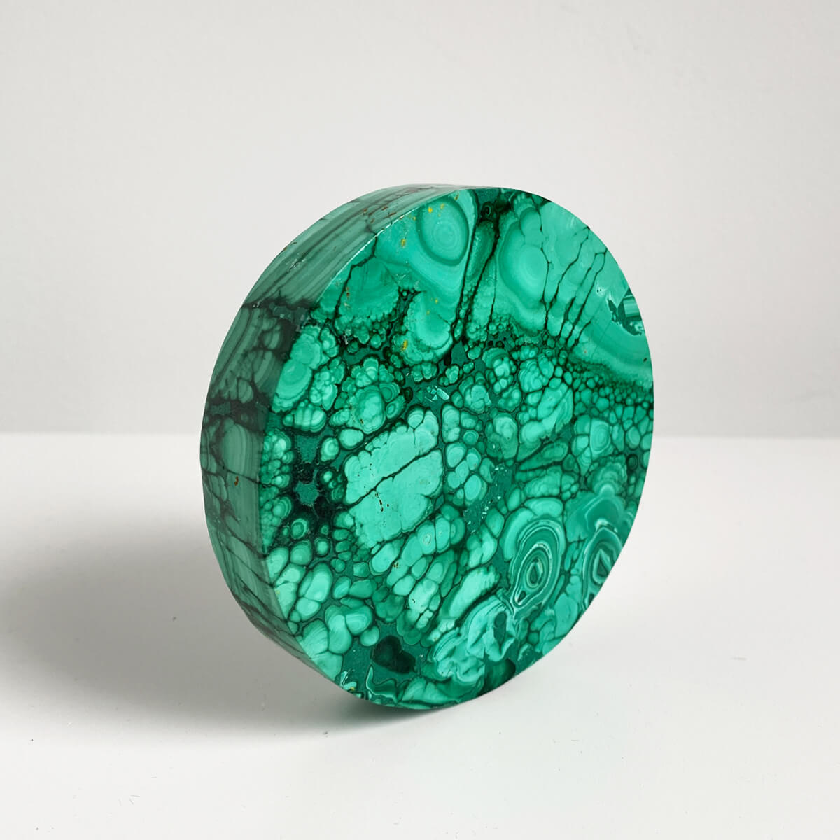 placa de malaquita redonda