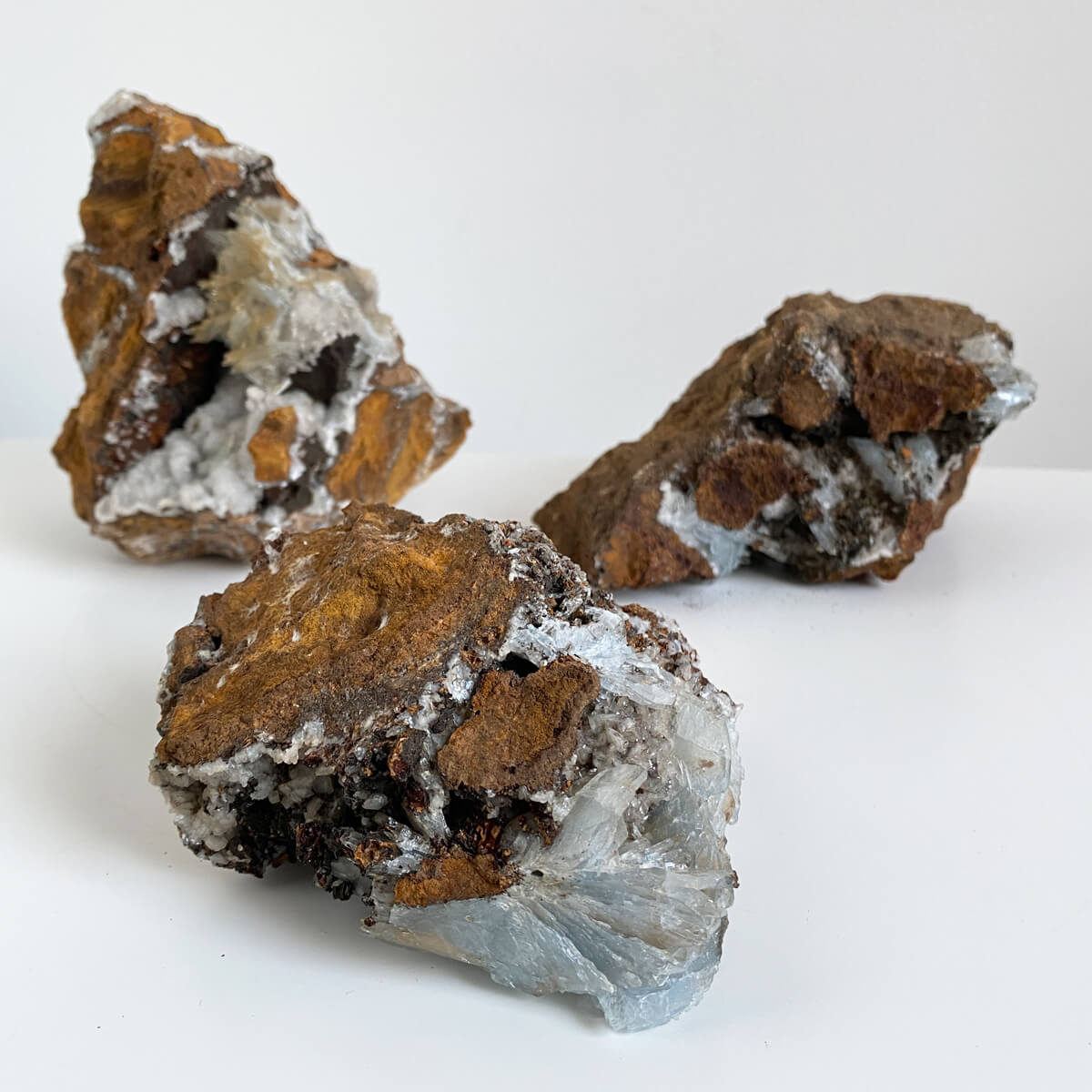 baritina azul en matriz