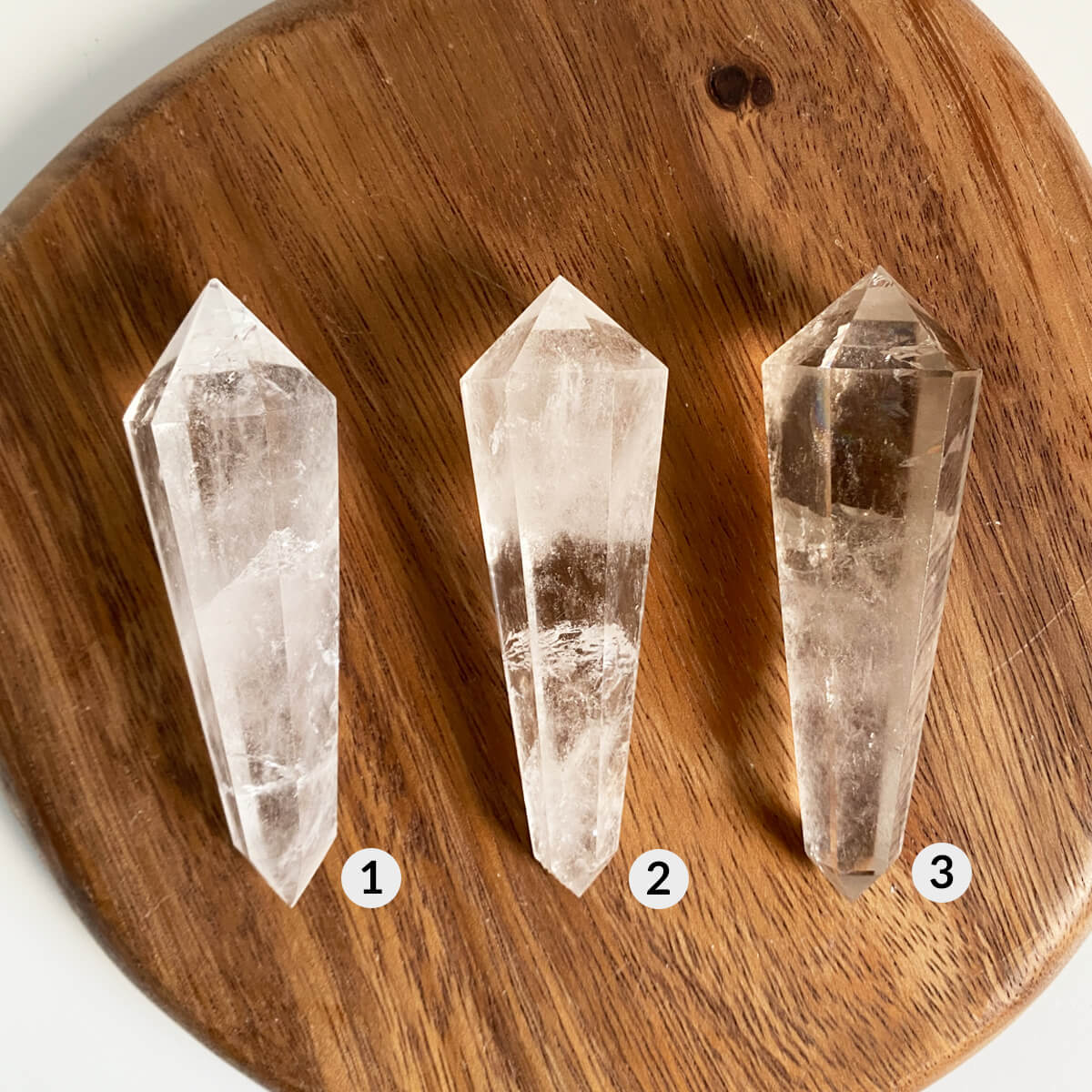 biterminado de cuarzo cristal grande