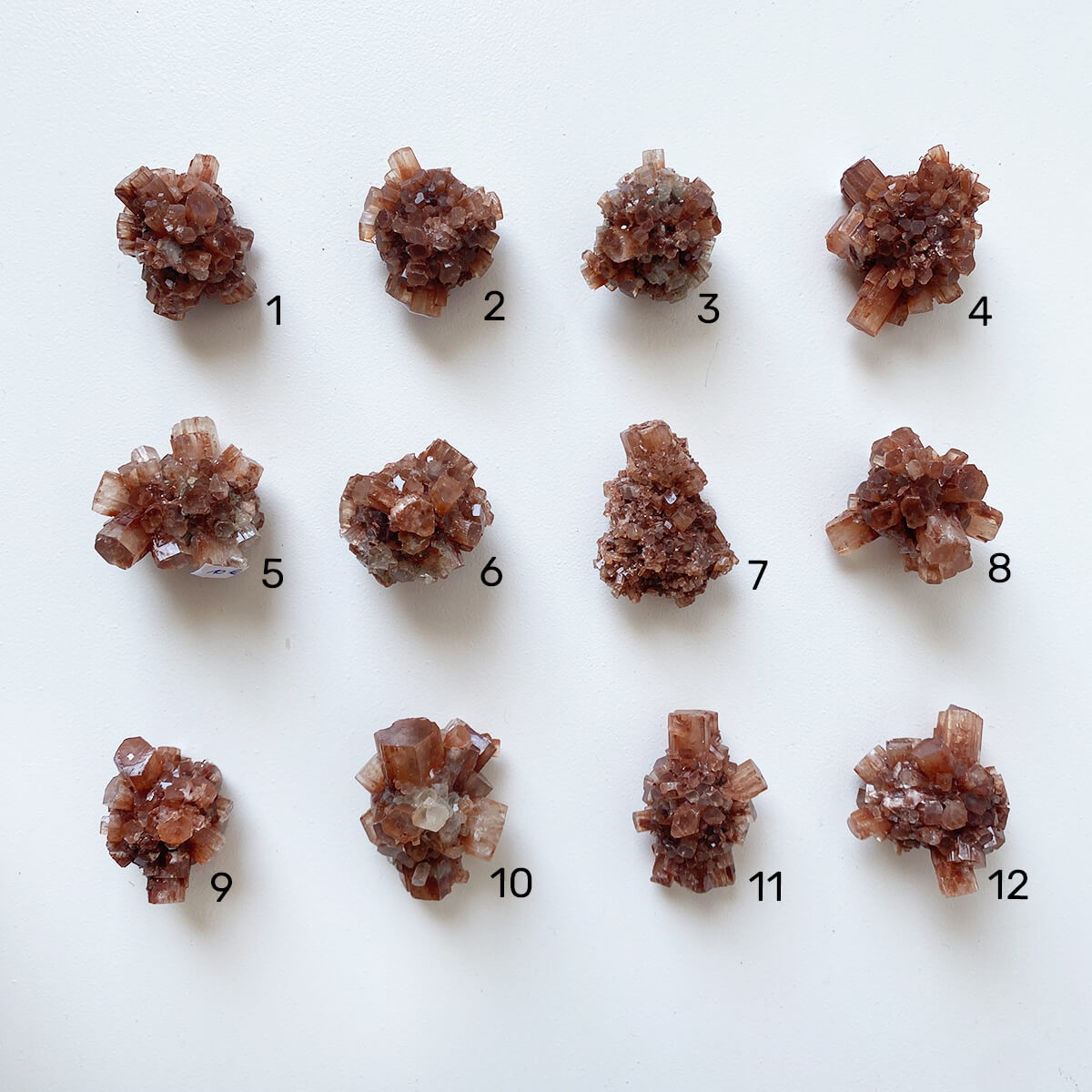 aragonitos estrellados pequenos