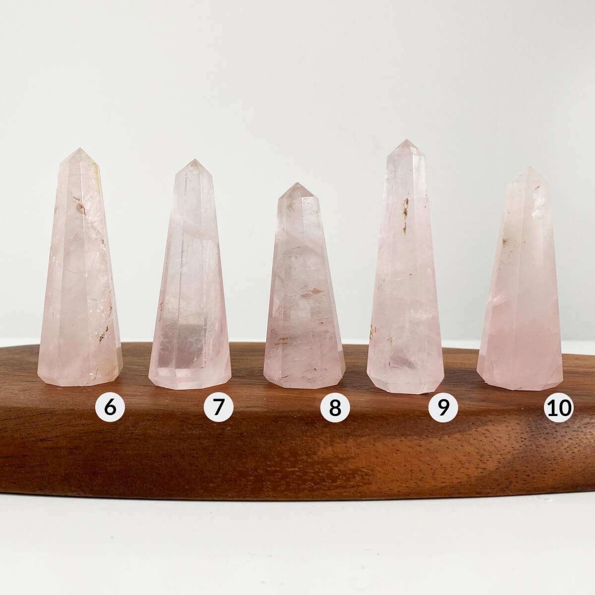 punta de cuarzo rosa pulida 2