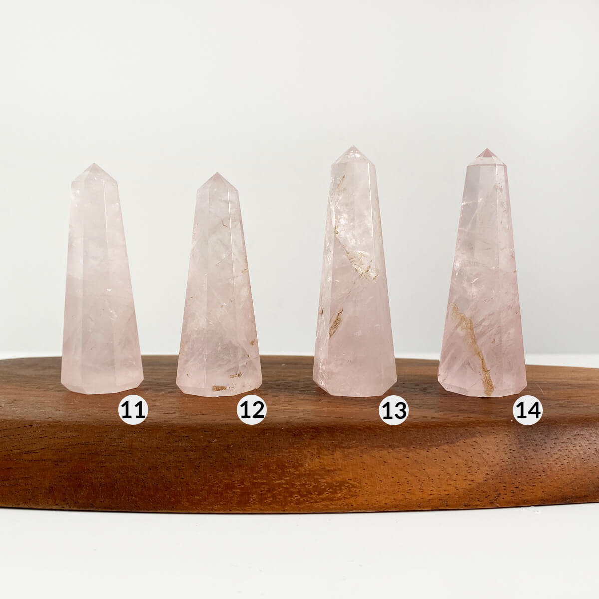 punta de cuarzo rosa pulida 3