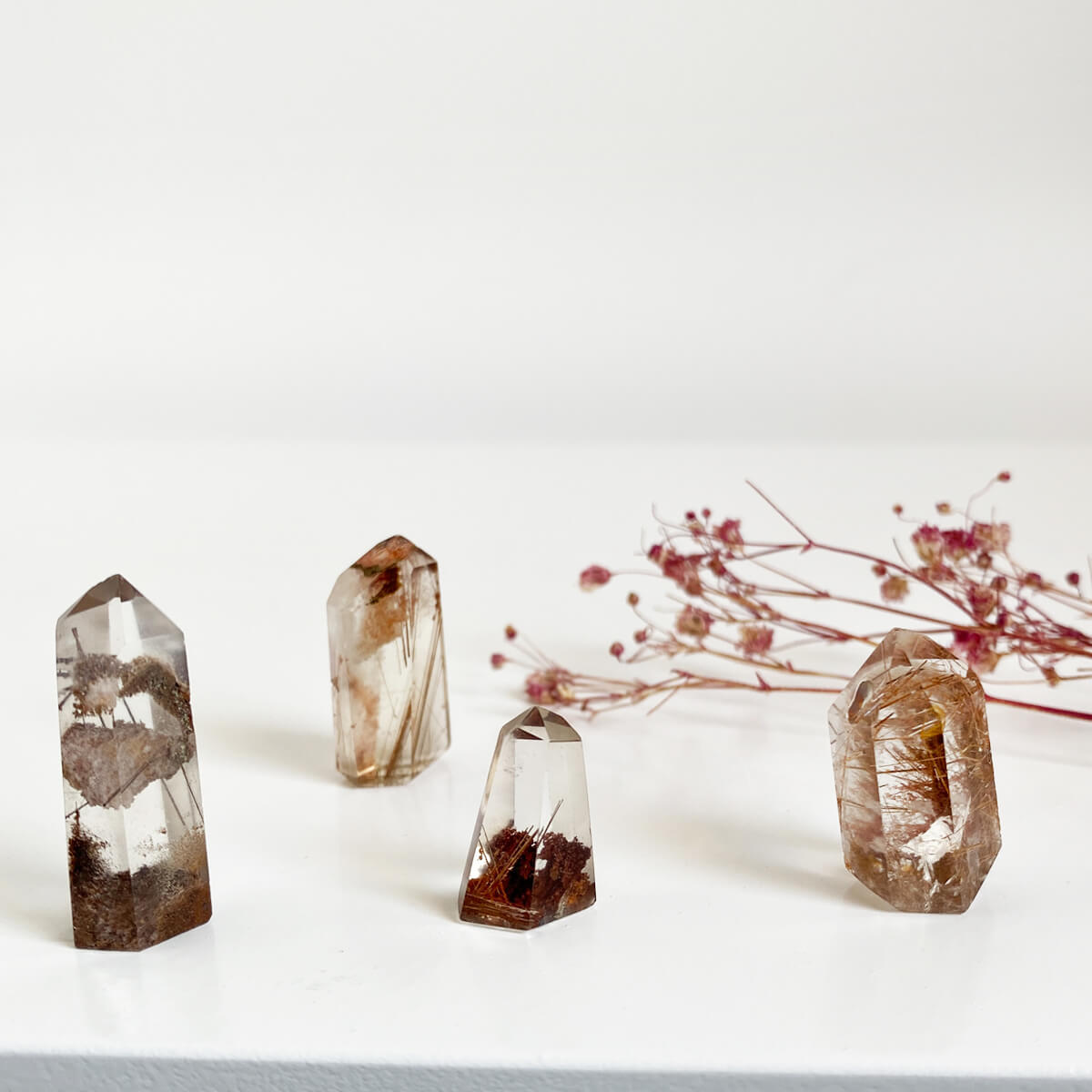 punta de cuarzo chamánico rutilado