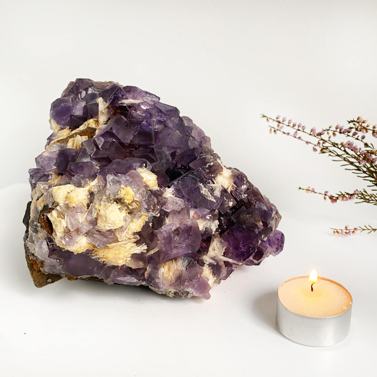 drusa de fluorita grande