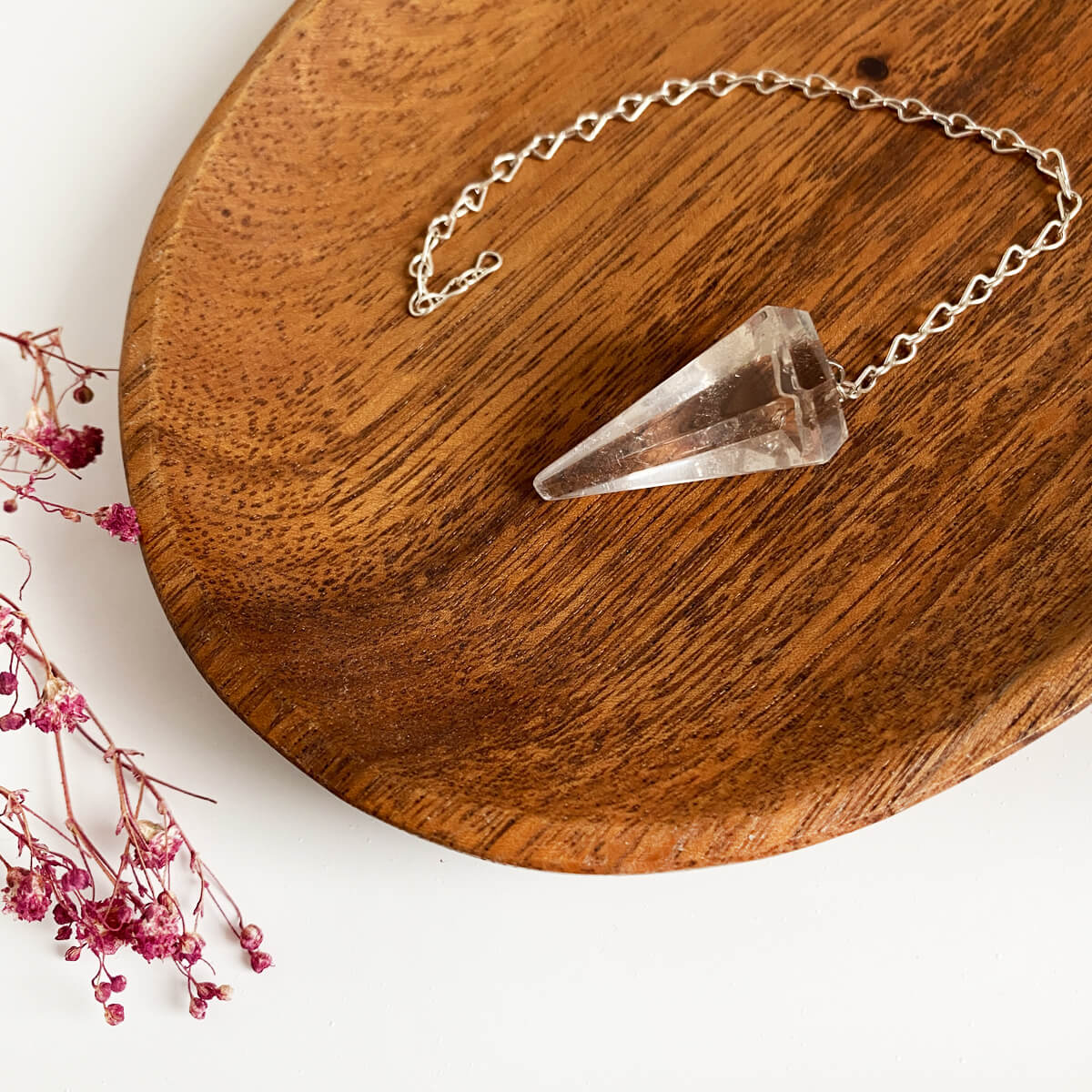 péndulo de cuarzo cristal pequeño básico