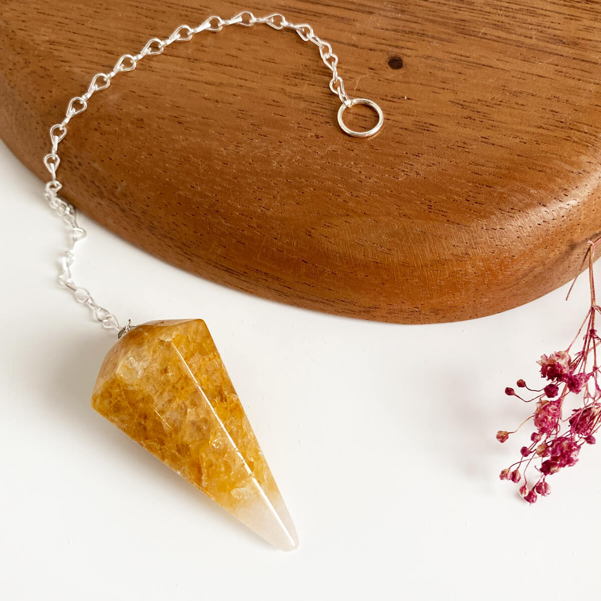 péndulo de cuarzo sanador básico