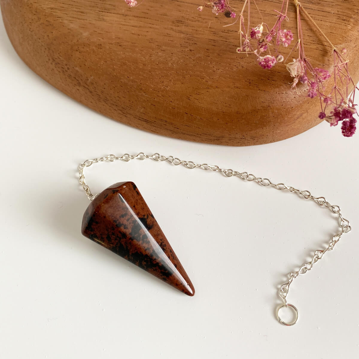 péndulo de obsidiana caoba bas