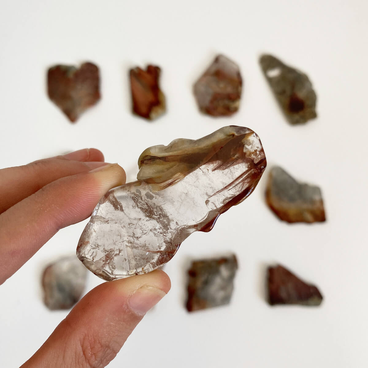 placa de cuarzo anfíbol pequeña