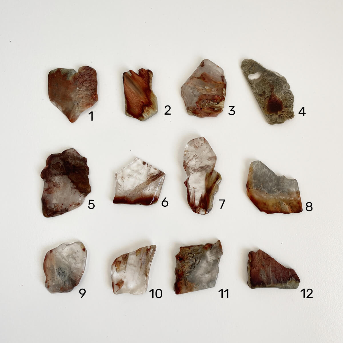 placas de cuarzo anfíbol pequeñas