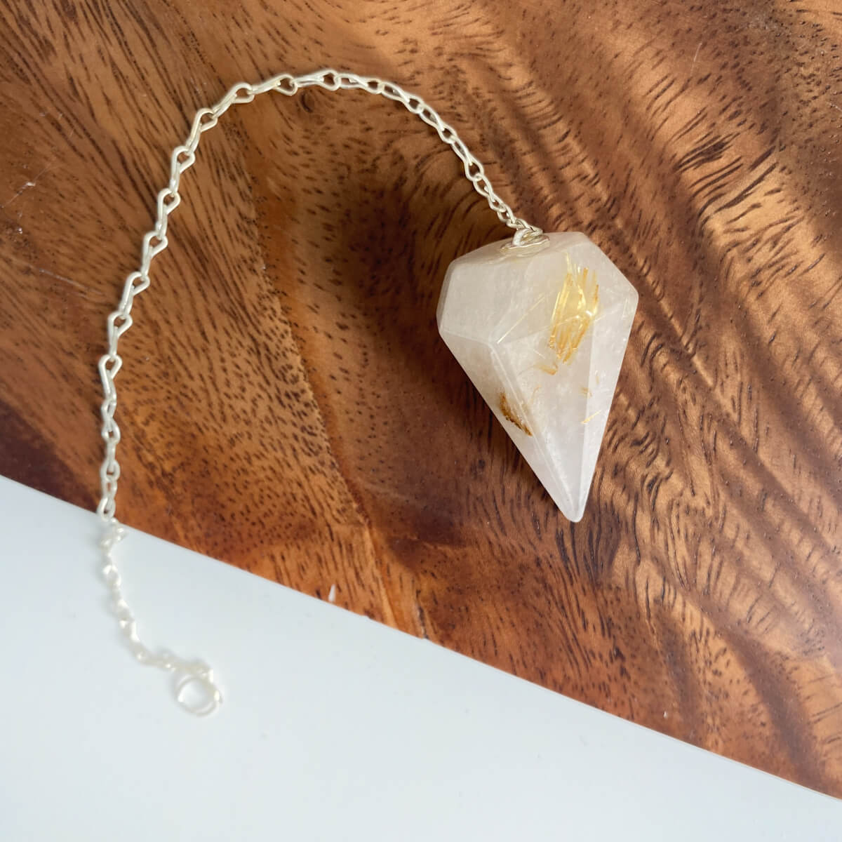 péndulo de cuarzo rutilado básico 2