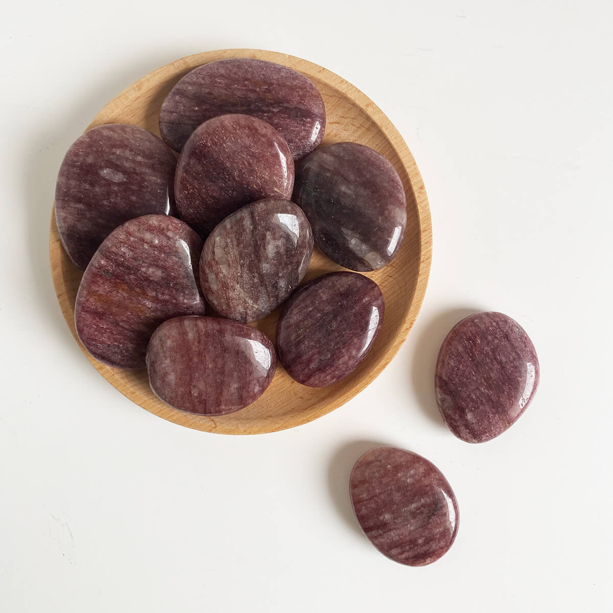 rodado de lepidolita rosa