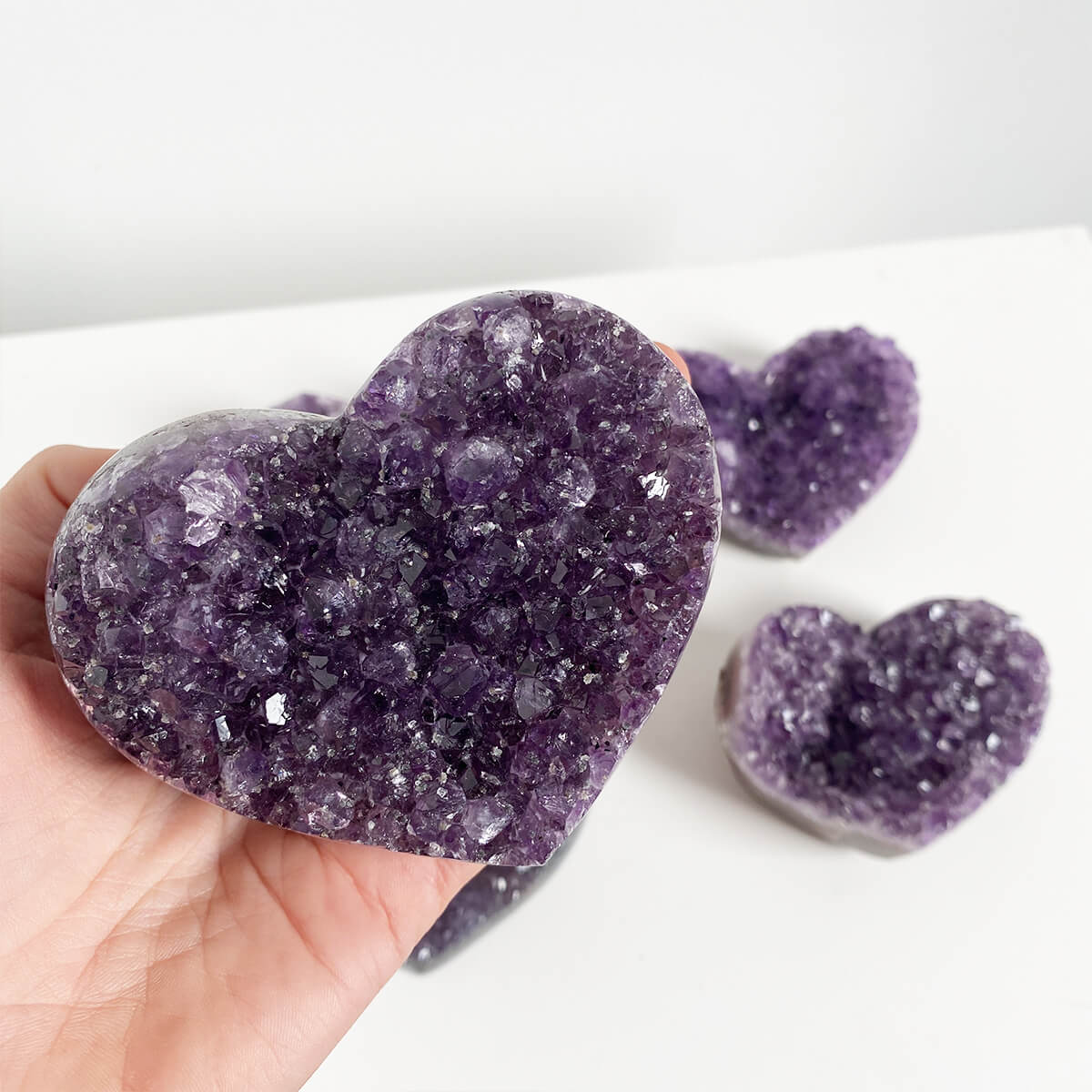 corazón de drusa de amatist