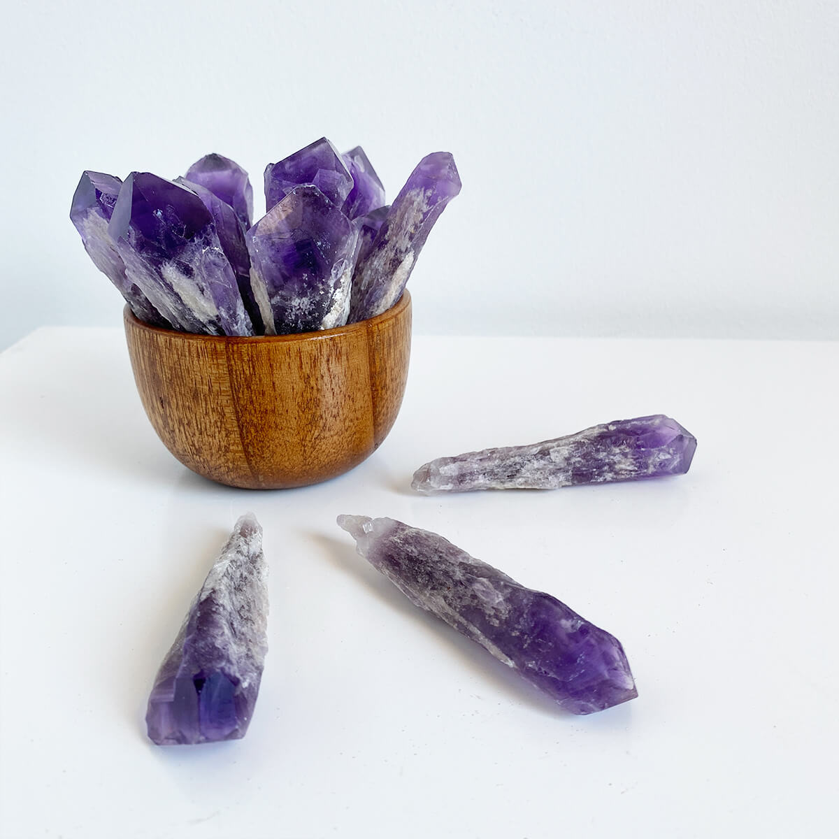 puntas de amatista natural