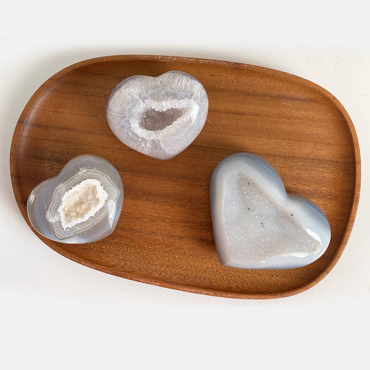 Corazón de drusa de ágata