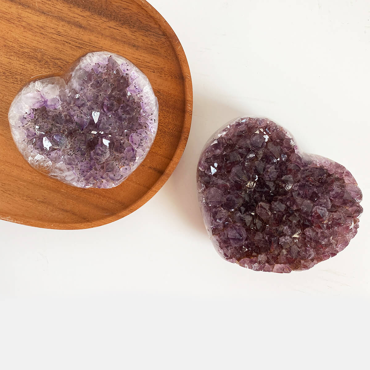 Corazón de drusa de amatista