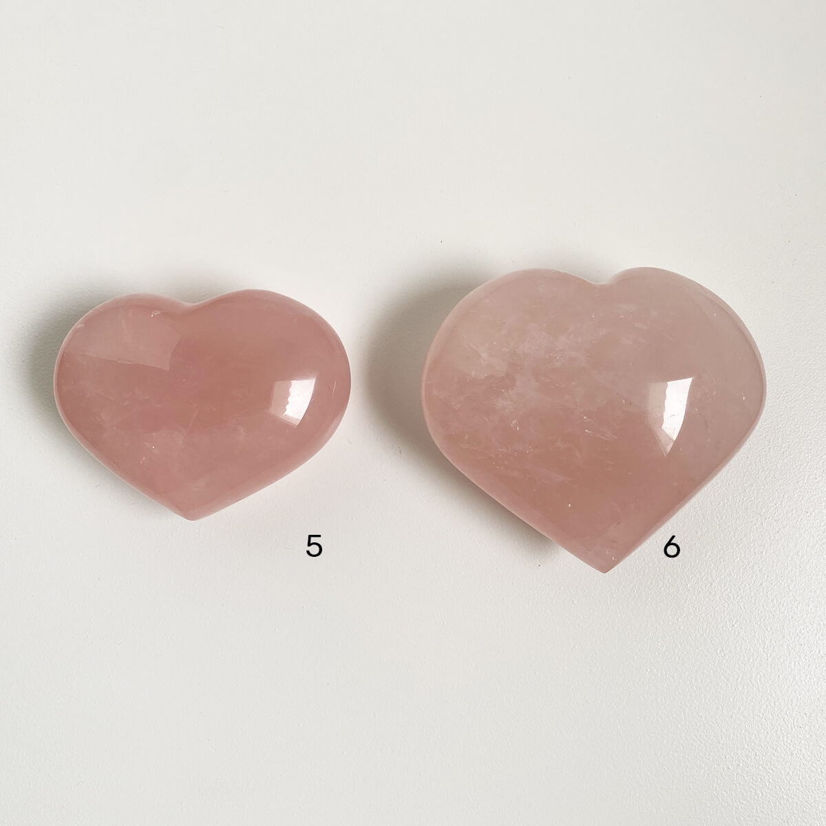 corazón de cuarzo rosa grande 3