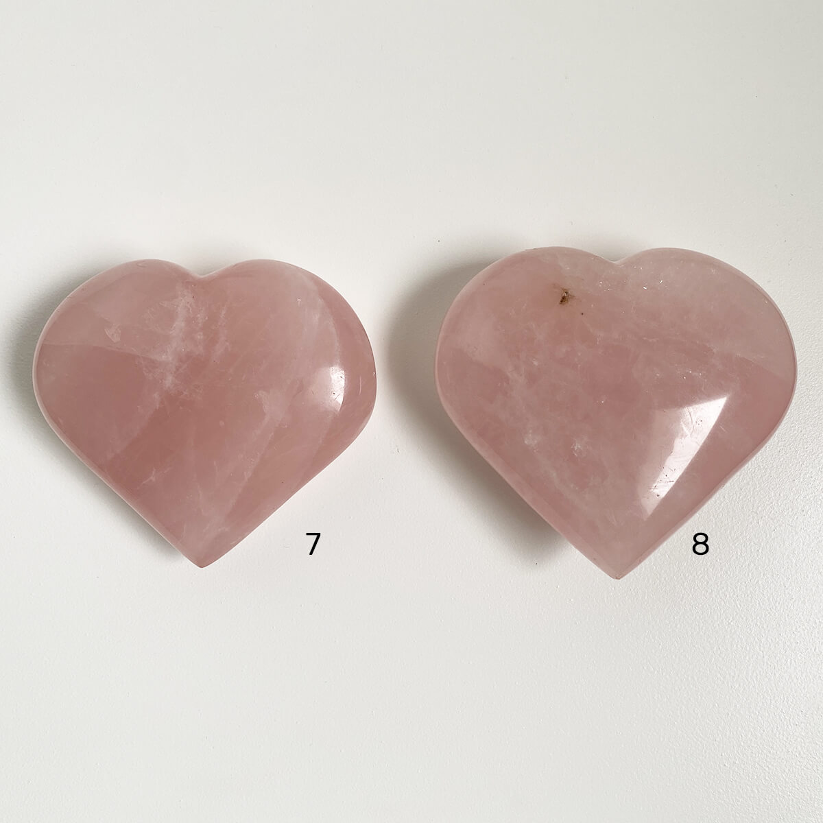 corazón de cuarzo rosa grande 4