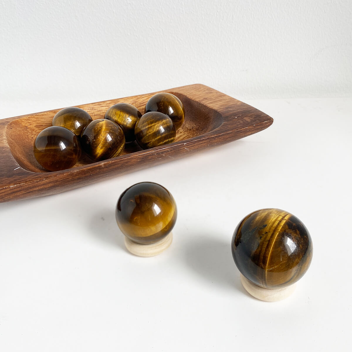 esfera de ojo de tigre pequeña