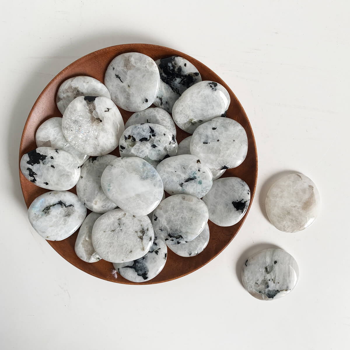 rodado de piedra luna plano