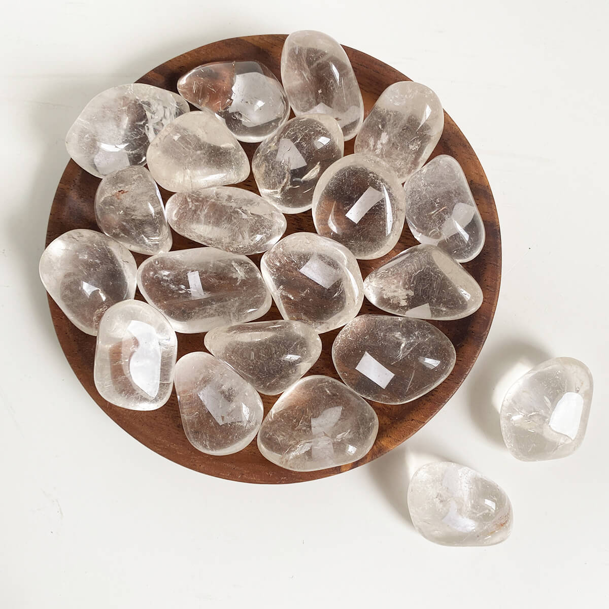 rodado de cuarzo cristal mediano